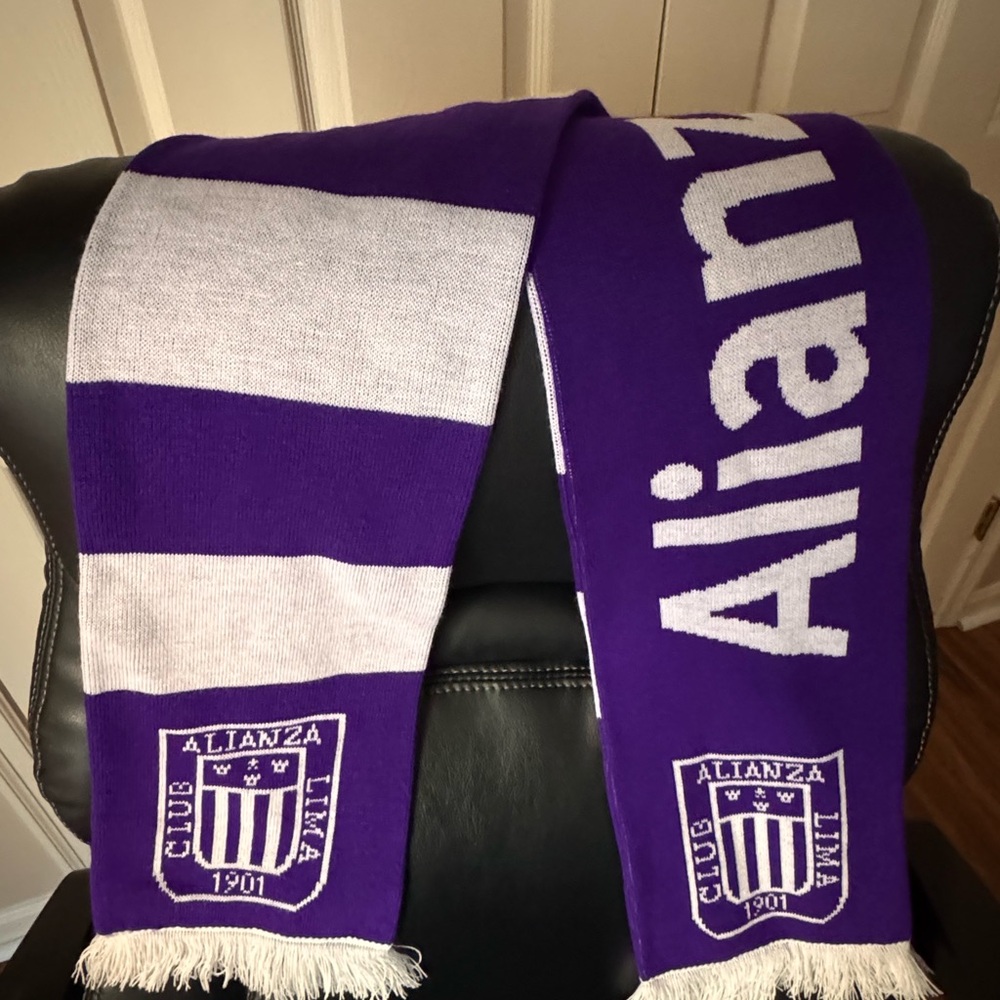 Alianza Purple and White Scarf
